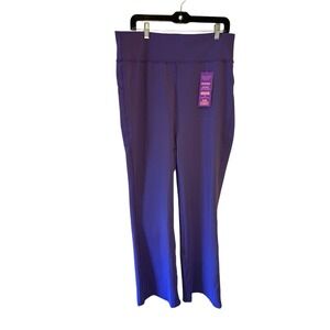 Pop Fit Women 4XL Purple Stretch Yoga Workout Walking Running Gym Pants Athletic
